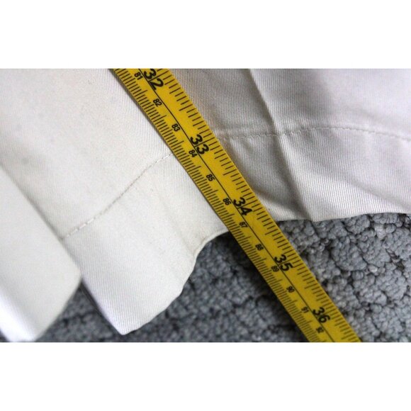 Brook Brothers 346 Chino Pants Mens 34x34 Beige Casual Flat Front Cotton - Picture 7 of 7